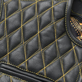 Tactical Emerald Men’s Motorcycle Leather Vest - First Manufacturing Company - Flyclothing LLC