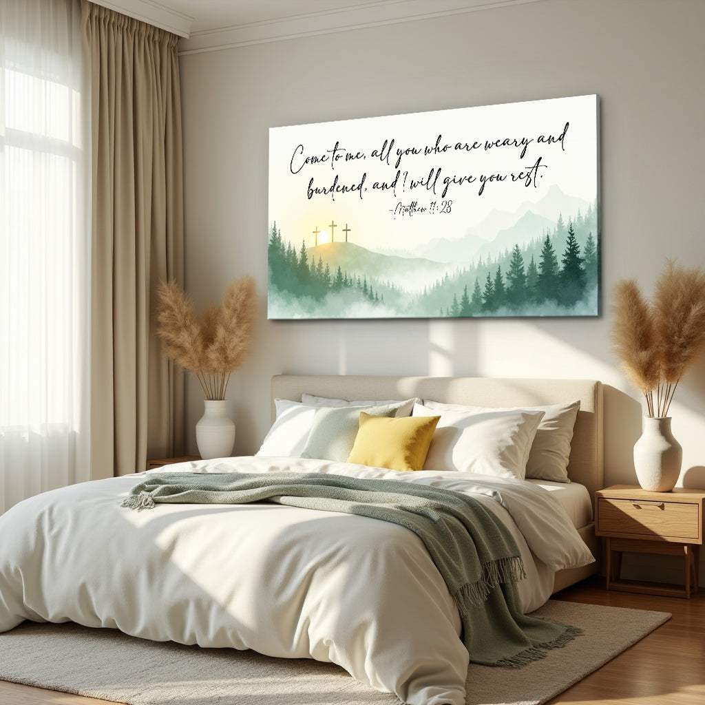 Come To Me - Matthew 11:28 Faith Sign - Tailored Canvases - Flyclothing LLC