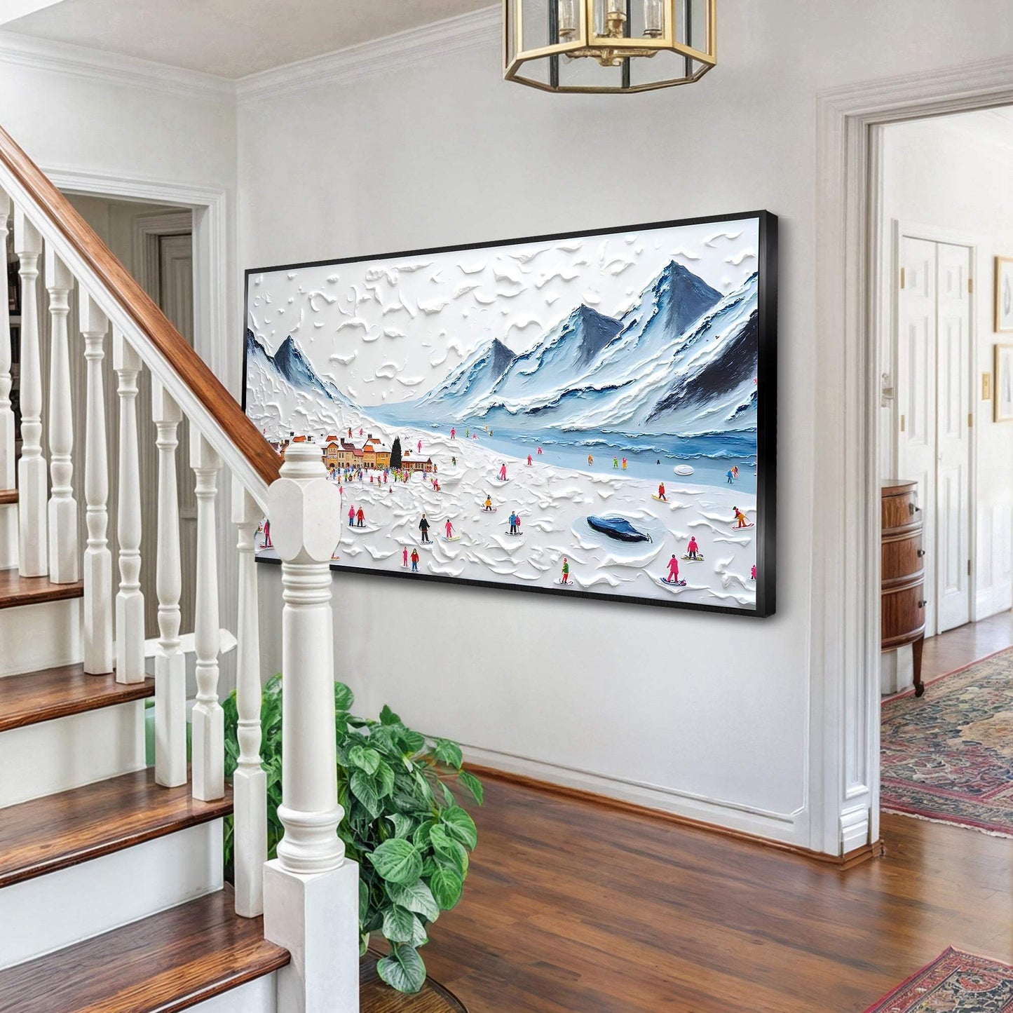 Snow Mountain Abstract Wall Art II - Tailored Canvases - Flyclothing LLC