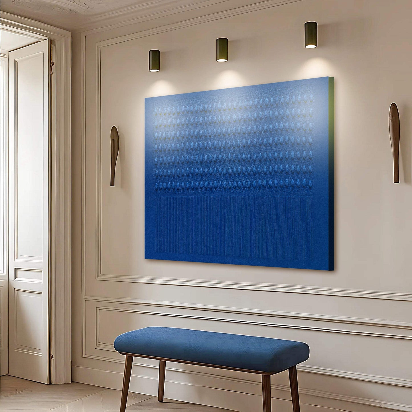Minimalist Blue Gradient Abstract Wall Art - Tailored Canvases - Flyclothing LLC