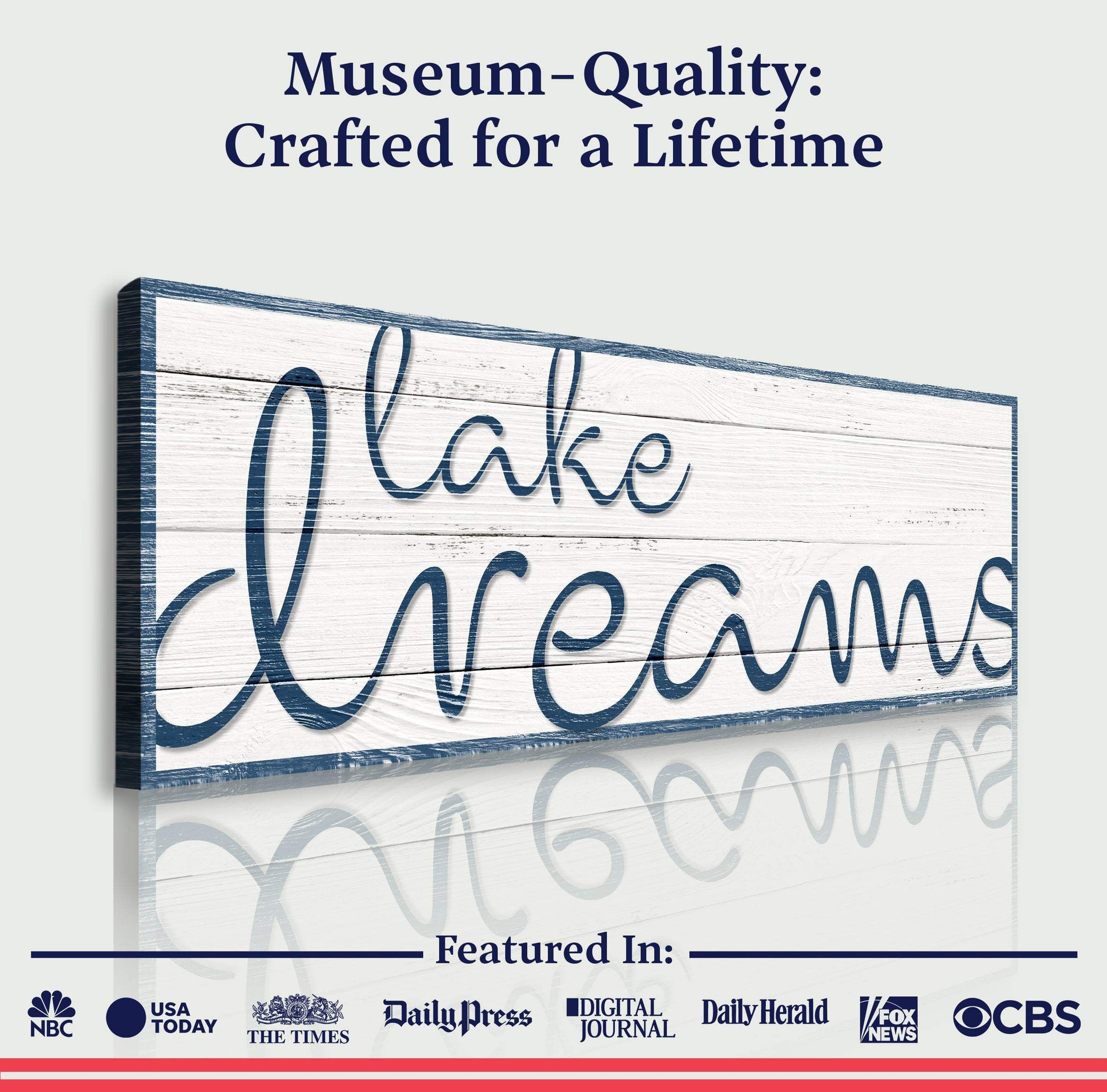 Lake Dreams Sign II - Tailored Canvases - Flyclothing LLC