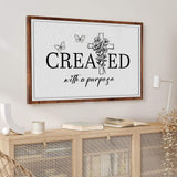 Created With A Purpose Faith Sign II - Tailored Canvases - Flyclothing LLC