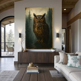 Watcher Of The Woods Owl Wall Art - Tailored Canvases - Flyclothing LLC
