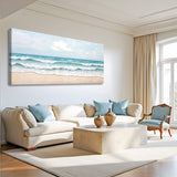 Serene Ocean Wave Coastal Wall Art - Tailored Canvases - Flyclothing LLC