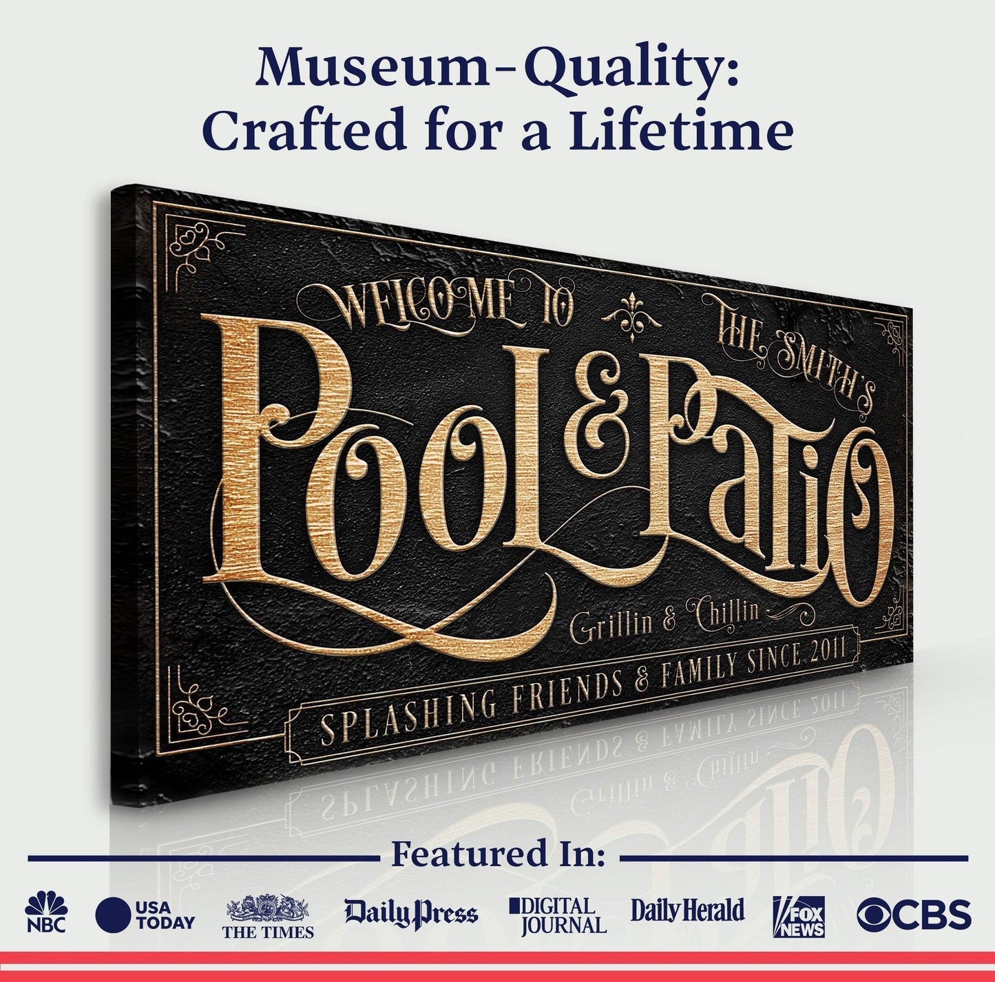Personalized Pool & Patio Sign II - Tailored Canvases - Flyclothing LLC