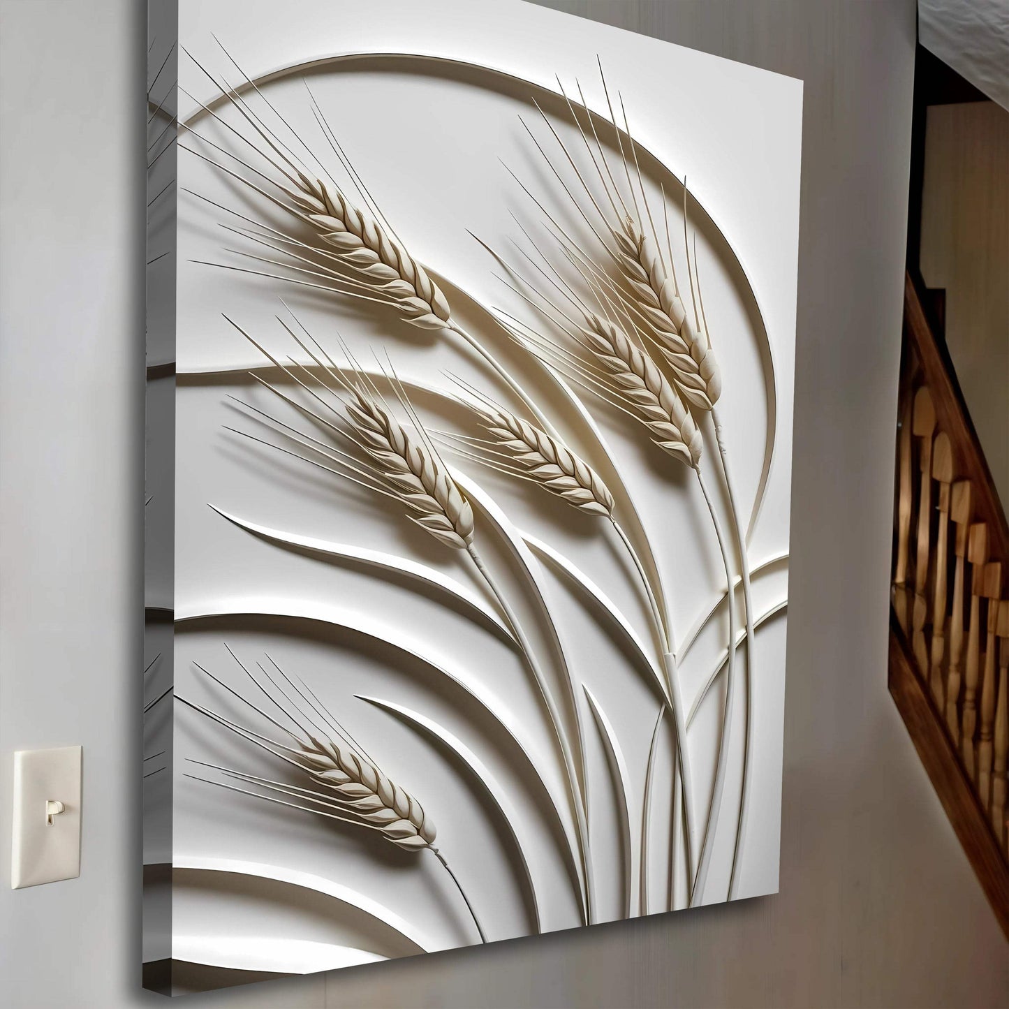 3D Minimalist Wheat Wall Art - Tailored Canvases - Flyclothing LLC