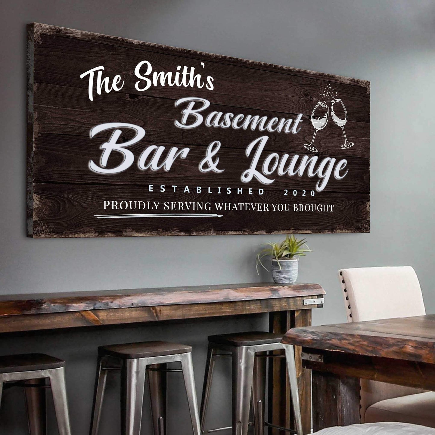 Basement Bar And Lounge Sign IV - Tailored Canvases - Flyclothing LLC