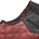 Kingsnake Men’s Motorcycle Leather Vest - First Manufacturing Company - Flyclothing LLC