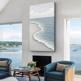 White Waves Abstract Wall Art - Tailored Canvases - Flyclothing LLC