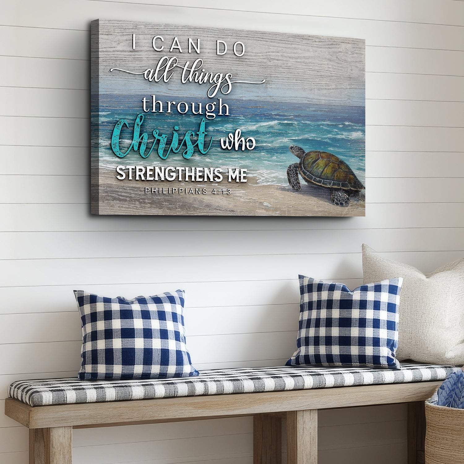 I Can Do All Things Through Christ Faith Sign IV - Tailored Canvases - Flyclothing LLC