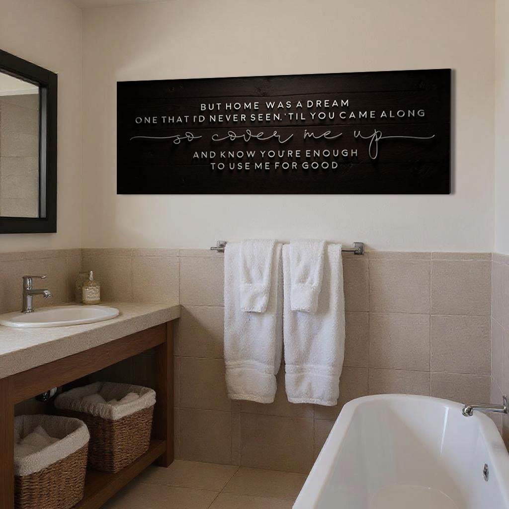 But Home Was a Dream Lyrics Wall Sign - Tailored Canvases - Flyclothing LLC