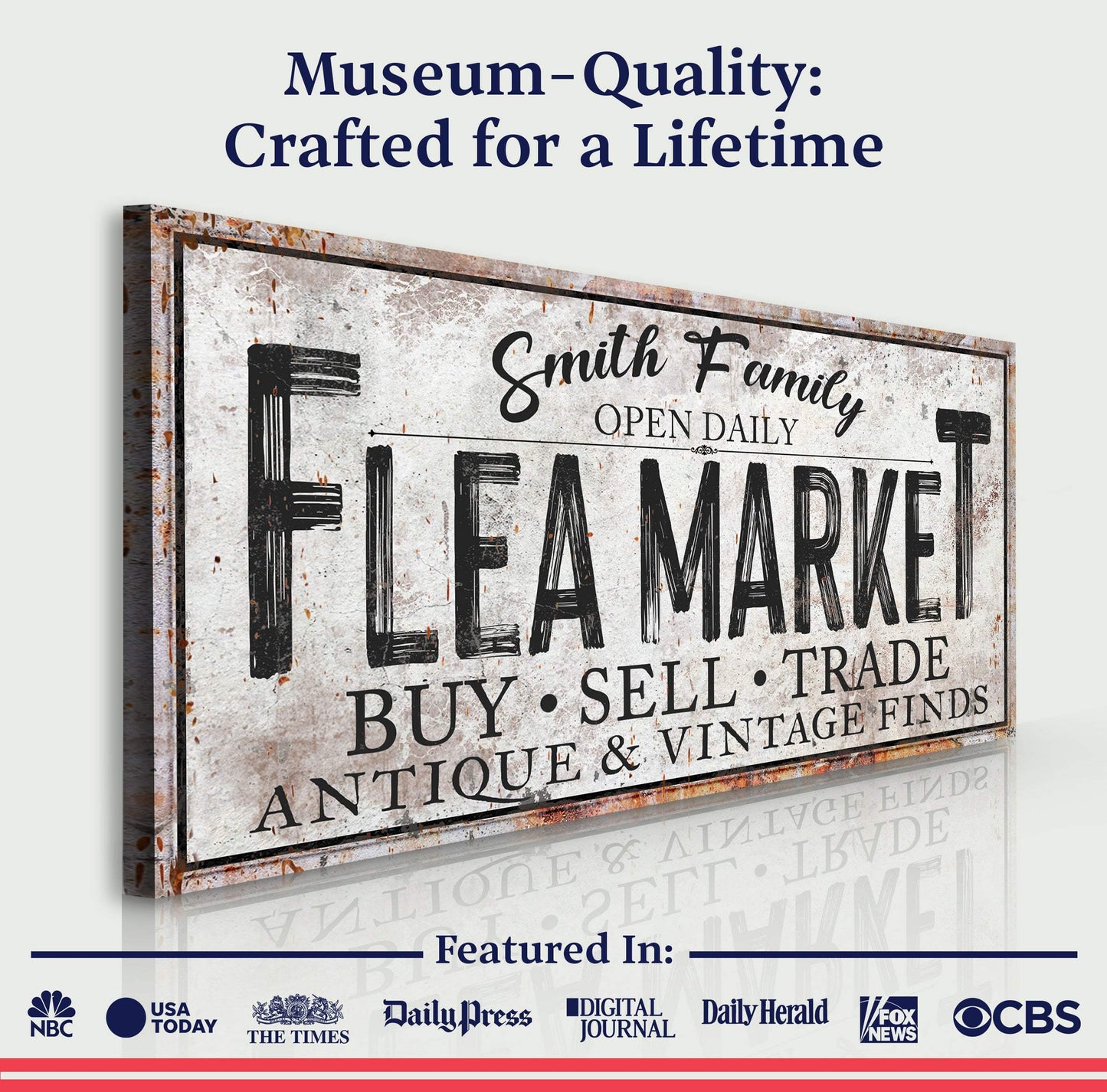 Family Flea Market Sign - Tailored Canvases - Flyclothing LLC