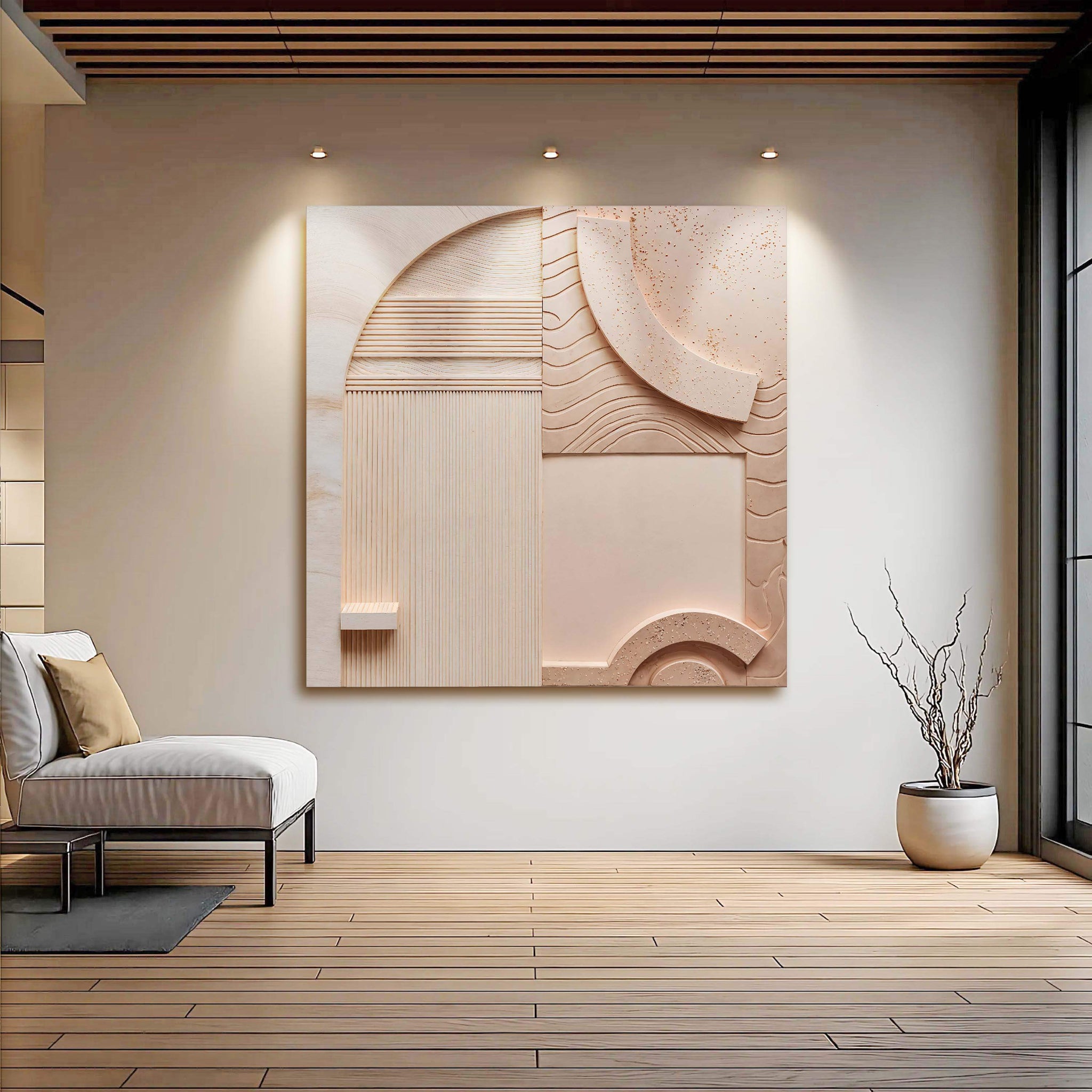 Minimalist Peach Clay Wall Art - Tailored Canvases - Flyclothing LLC