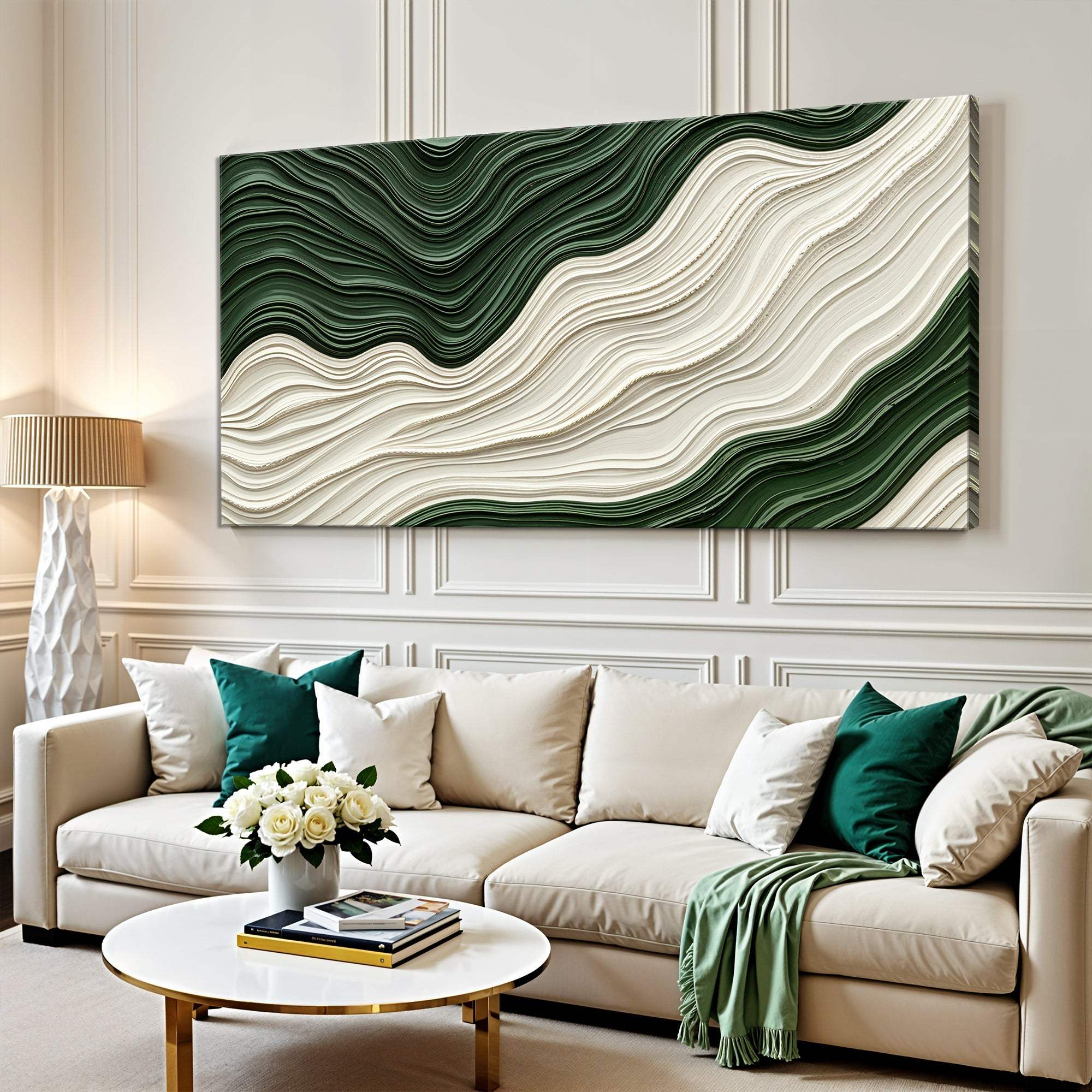 Green Rivers Abstract Wall Art VIII - Tailored Canvases - Flyclothing LLC