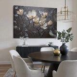 Midnight Magnolias Wall Art - Tailored Canvases - Flyclothing LLC