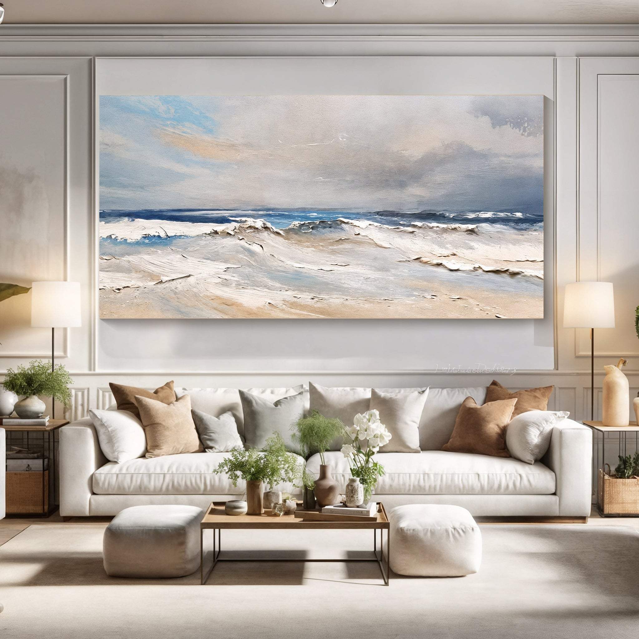 Serene Ocean Wave Coastal Wall Art IX - Tailored Canvases - Flyclothing LLC
