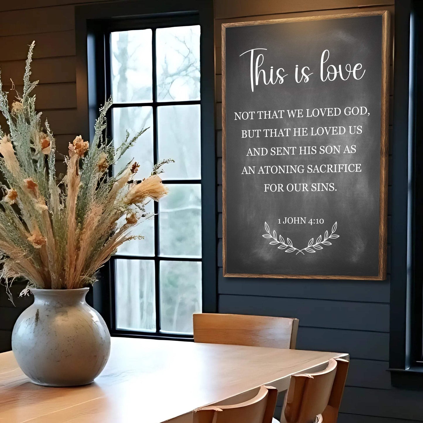 This Is Love - 1 John 4:10 Faith Sign - Tailored Canvases - Flyclothing LLC