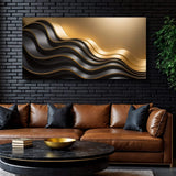 Black and Gold Minimalist Abstract Wall Art IV - Tailored Canvases - Flyclothing LLC