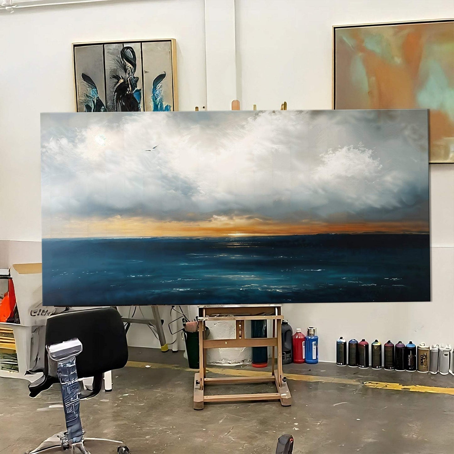 Waterscape Abstract Wall Art III - Tailored Canvases - Flyclothing LLC