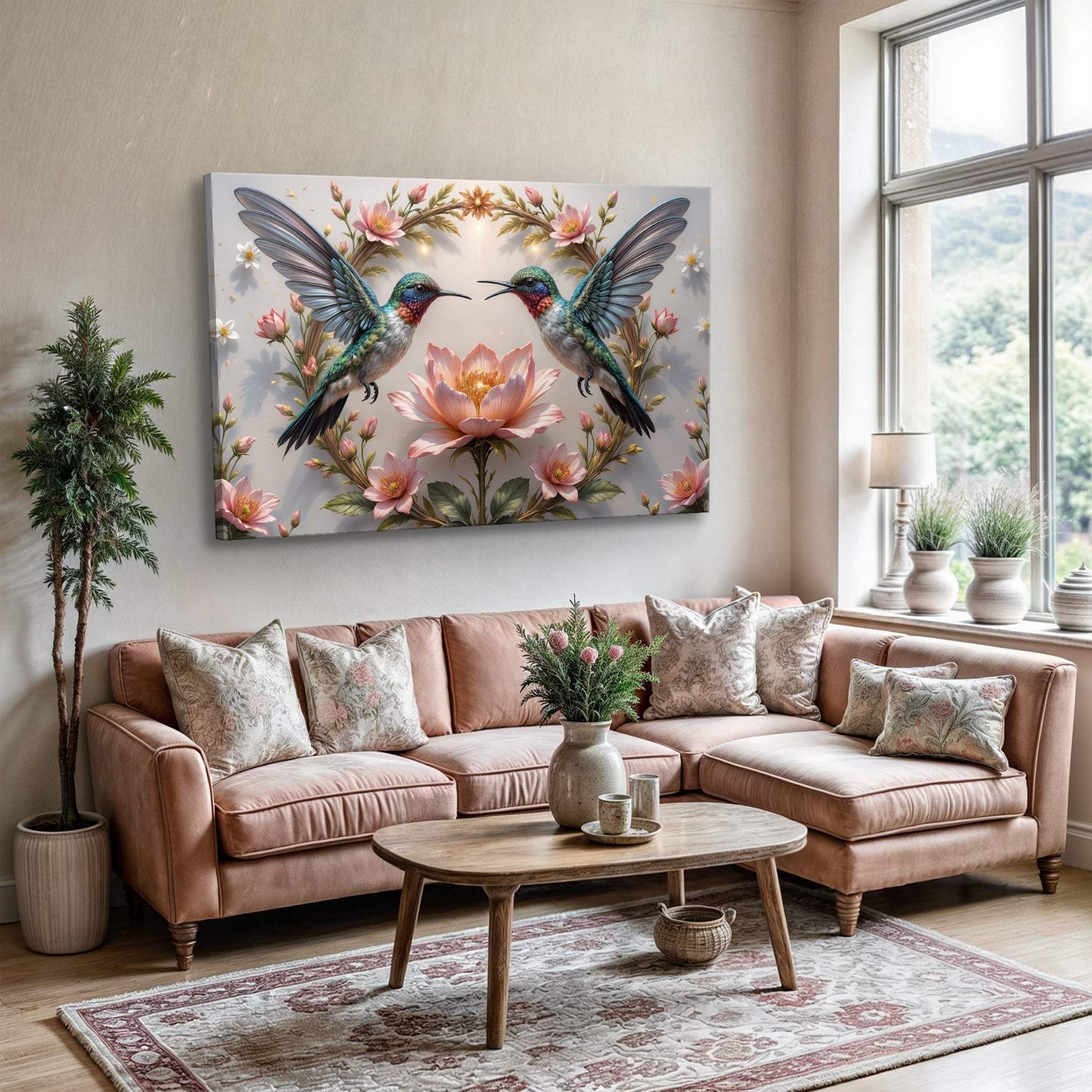 3D Hummingbirds Wall Art VI - Tailored Canvases - Flyclothing LLC