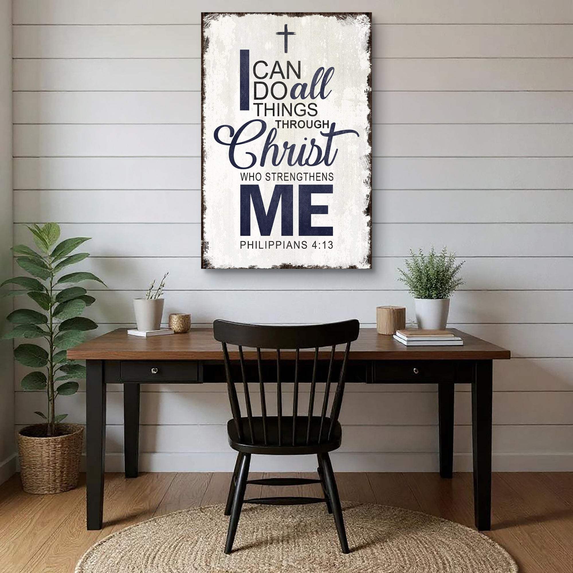 Philippians 4:13 - I Can Do All Things Through Christ Faith Sign II - Tailored Canvases - Flyclothing LLC