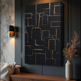 Contemporary Black and Gold Wall Art - Tailored Canvases - Flyclothing LLC