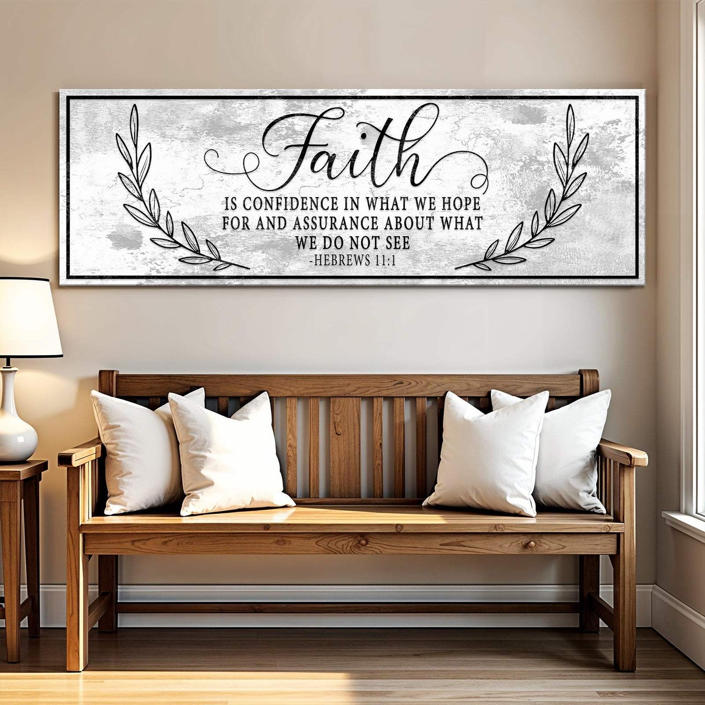 Faith Is Confidence - Hebrews 11:1 Faith Sign II - Tailored Canvases - Flyclothing LLC