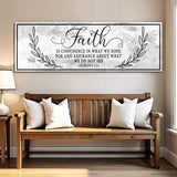 Faith Is Confidence - Hebrews 11:1 Faith Sign II - Tailored Canvases - Flyclothing LLC