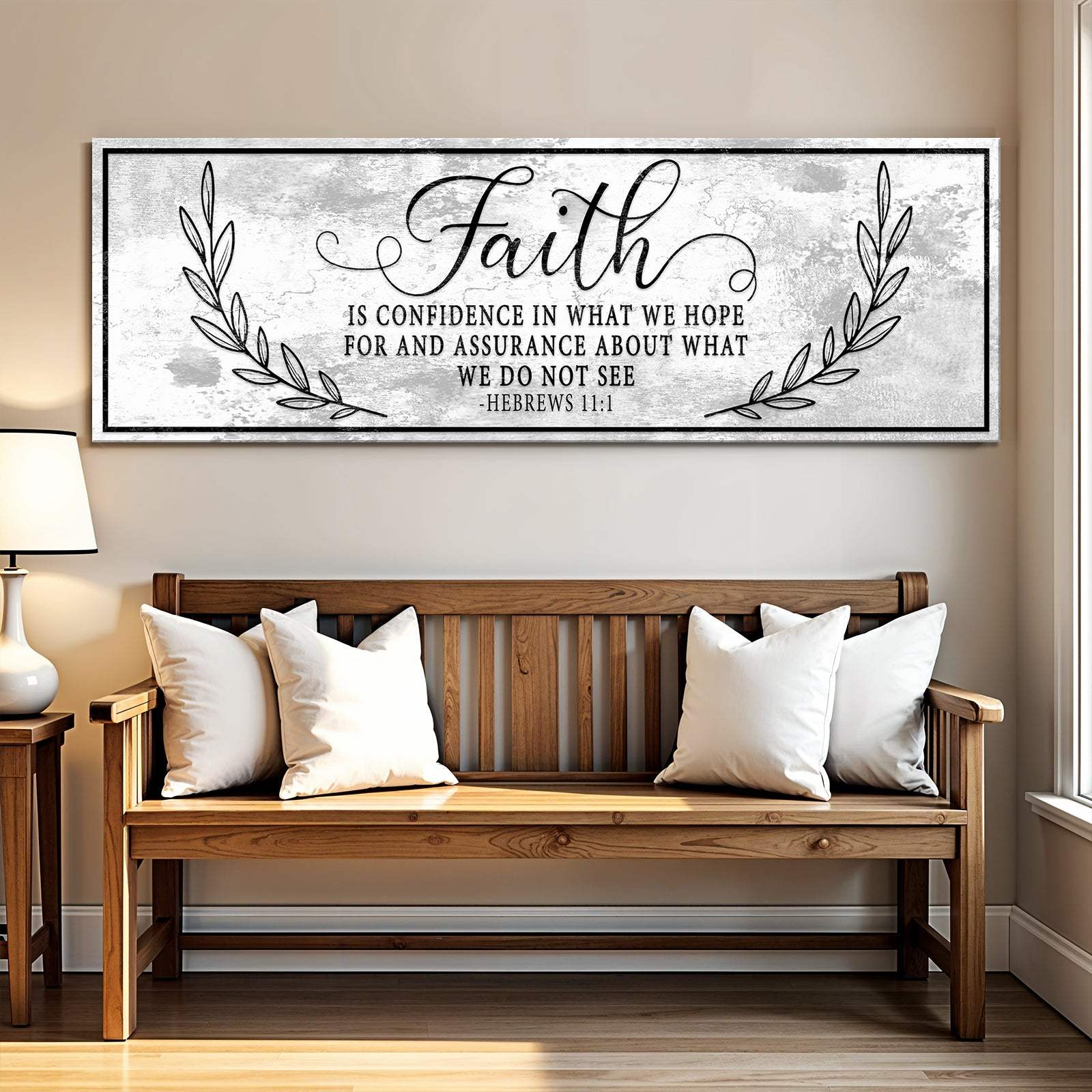 Faith Is Confidence - Hebrews 11:1 Faith Sign II - Tailored Canvases - Flyclothing LLC