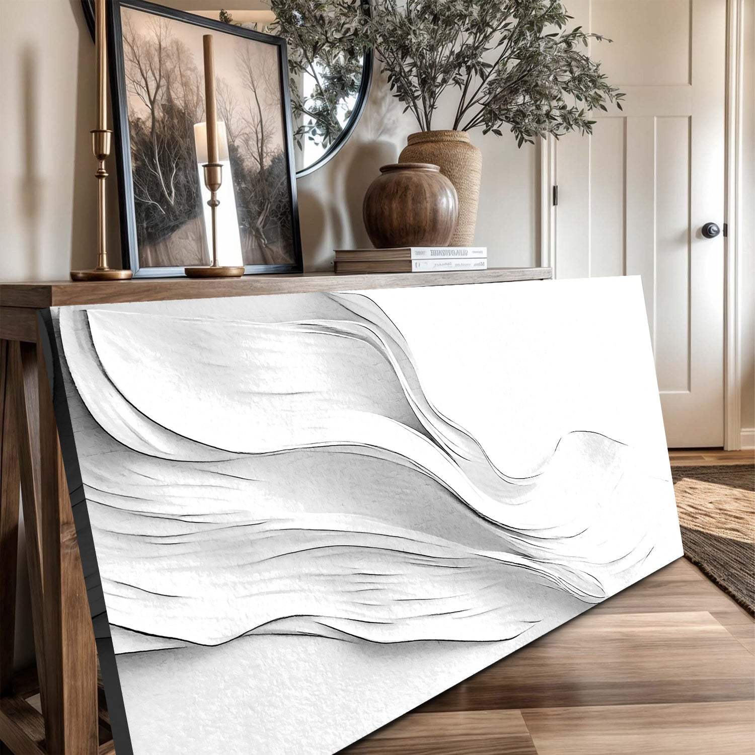 White Minimalist Wall Art - Tailored Canvases - Flyclothing LLC