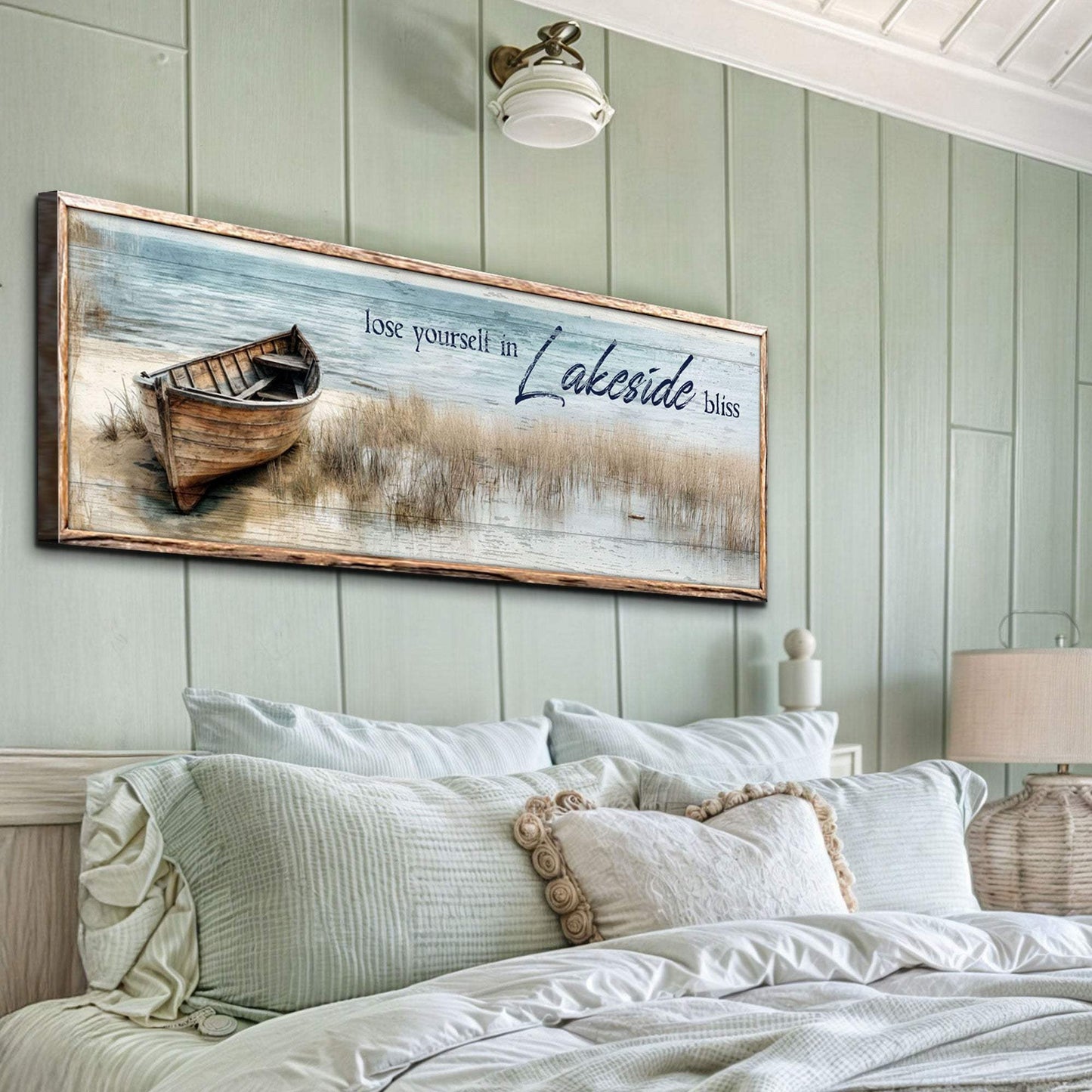 Lose Yourself in Lakeside Bliss Lake House Coastal Sign II - Tailored Canvases - Flyclothing LLC