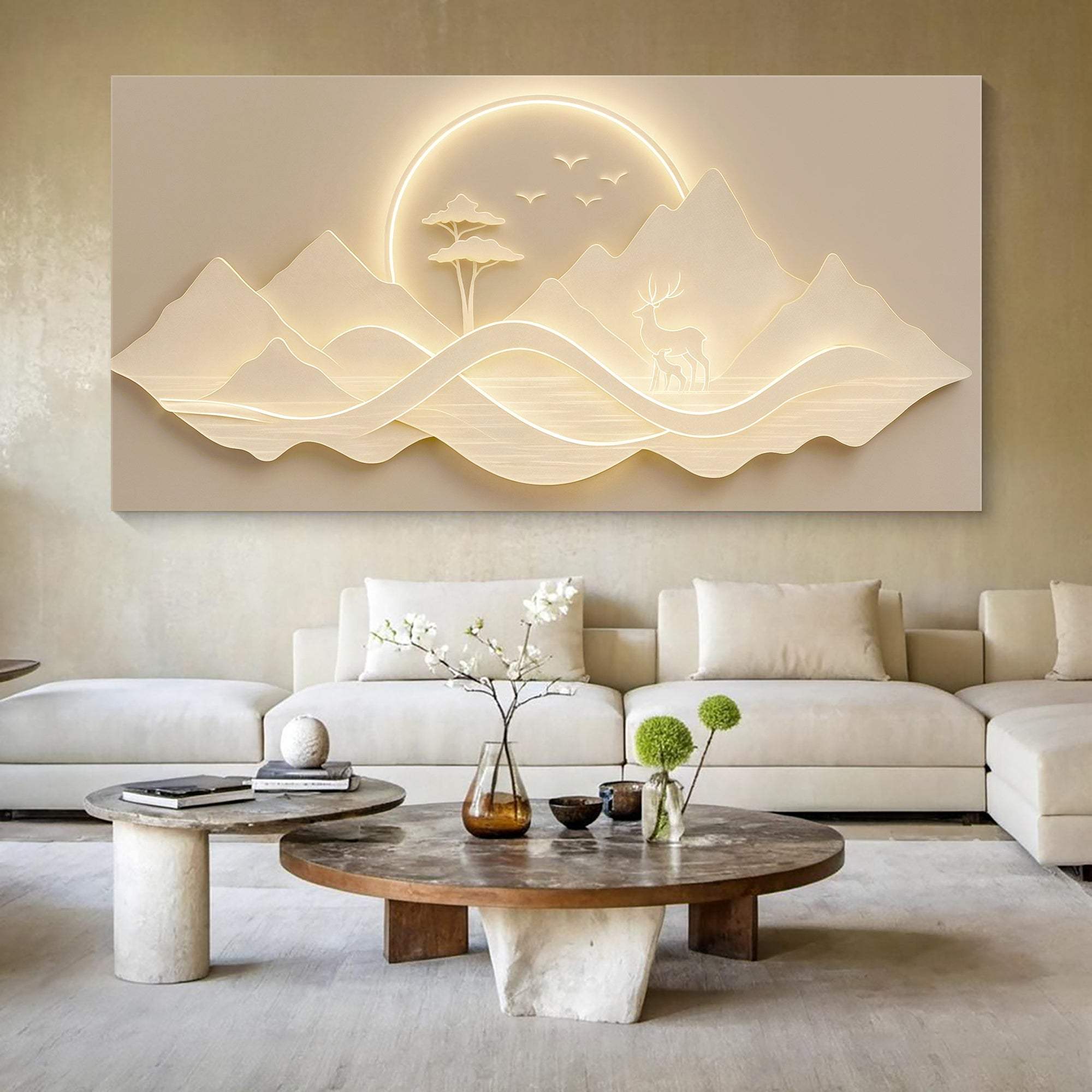 Modern Mountain Landscape Wall Art - Tailored Canvases - Flyclothing LLC