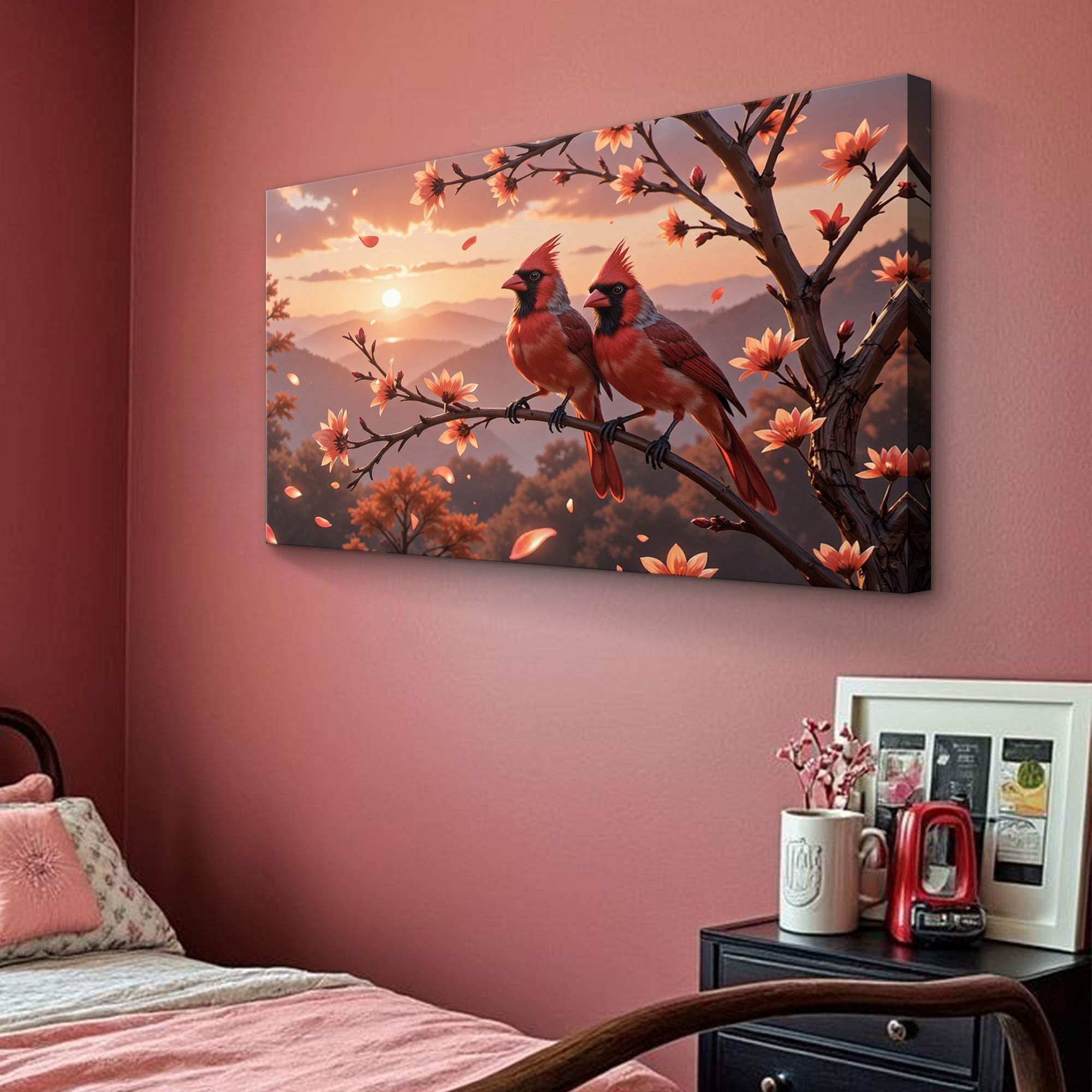 3D Cardinals Wall Art III - Tailored Canvases - Flyclothing LLC
