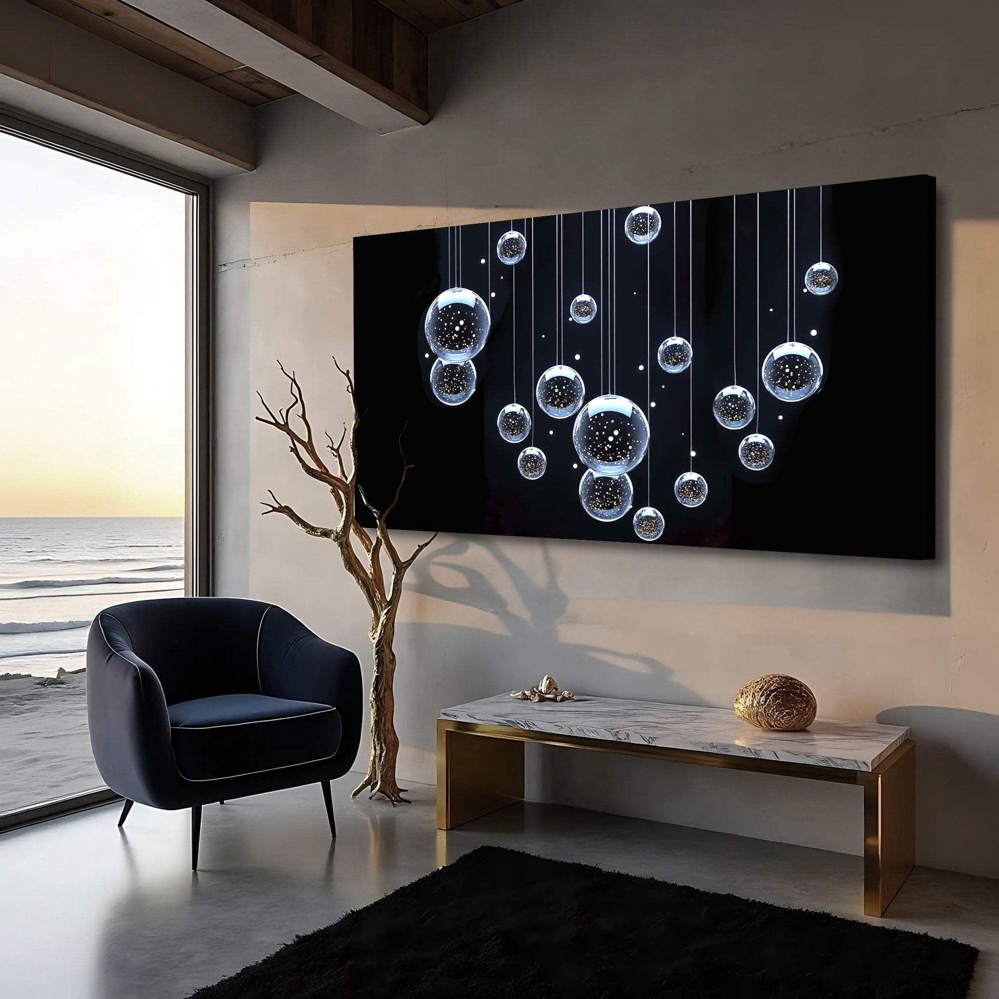 Modern Abstract Bubbles Wall Art - Tailored Canvases - Flyclothing LLC