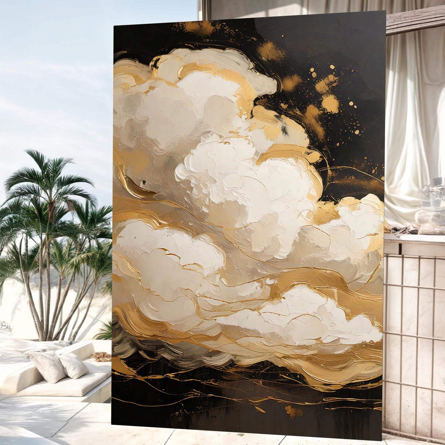 Auric Cloud Abstract Wall Art - Tailored Canvases - Flyclothing LLC
