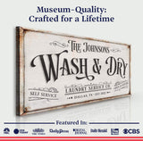 Personalized Laundry Service Sign - Tailored Canvases - Flyclothing LLC