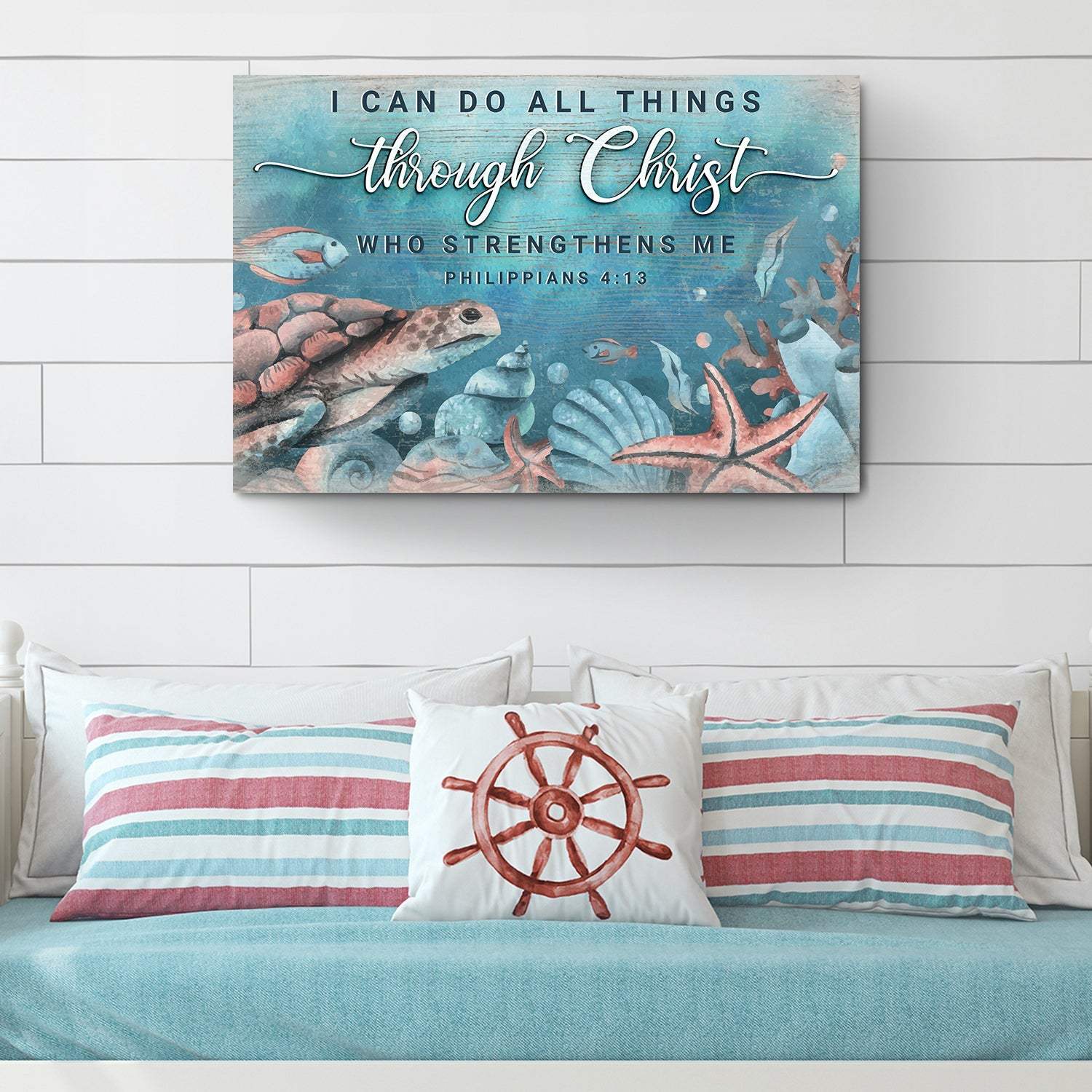 I Can Do All Things Through Christ Faith Sign V - Tailored Canvases - Flyclothing LLC