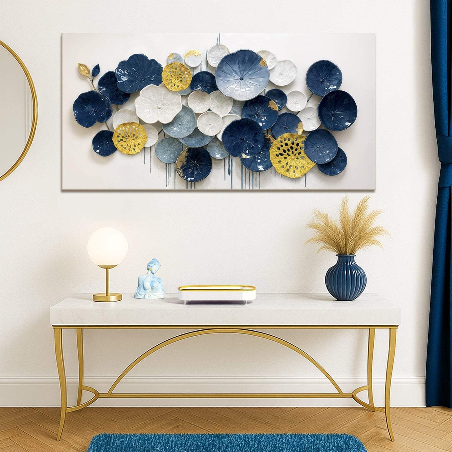 Lotus Leaf Abstract Wall Art VII - Tailored Canvases - Flyclothing LLC