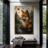 Autumn Fox Double Exposure Wall Art - Tailored Canvases - Flyclothing LLC