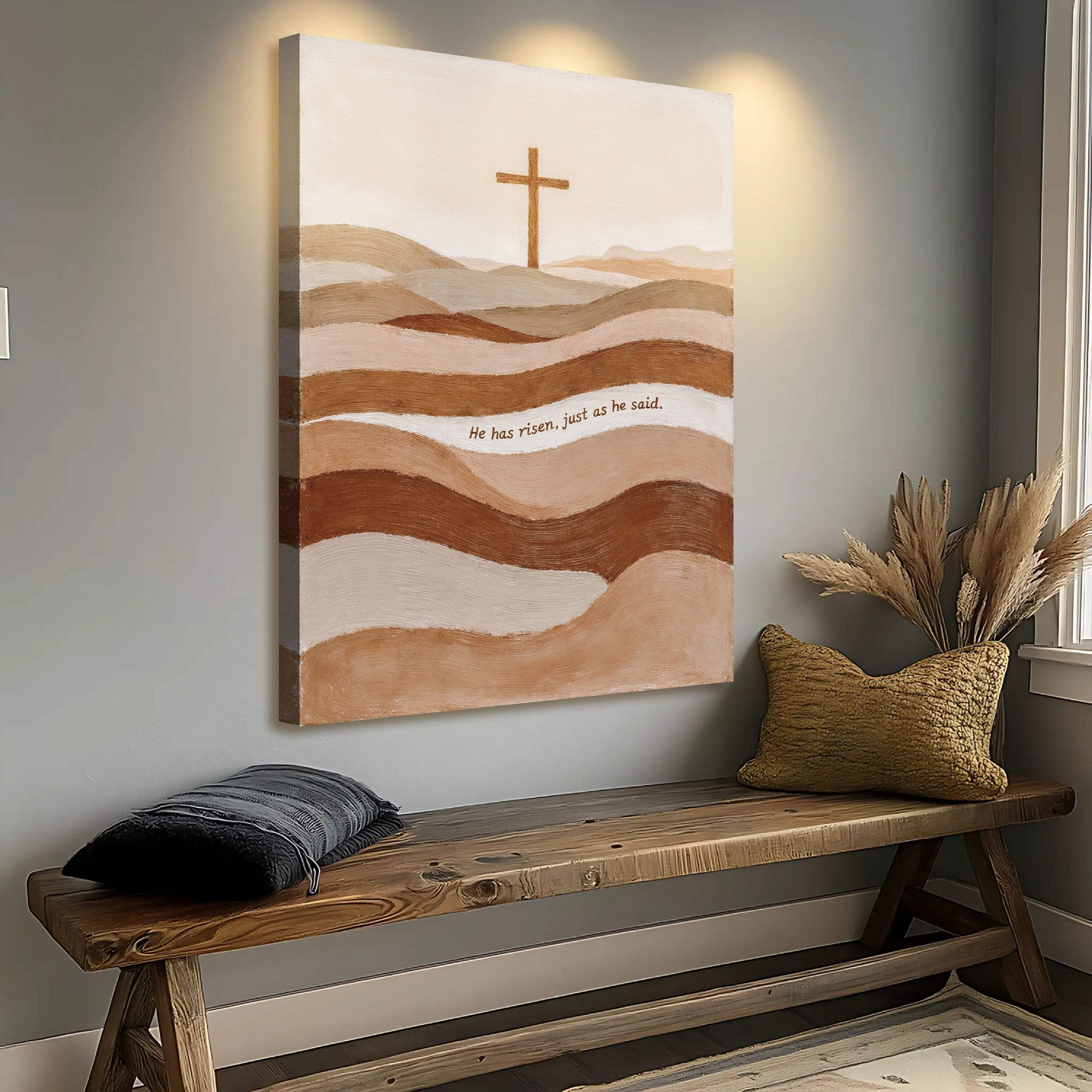 He Has Risen Just As He Said Faith Sign - Tailored Canvases - Flyclothing LLC