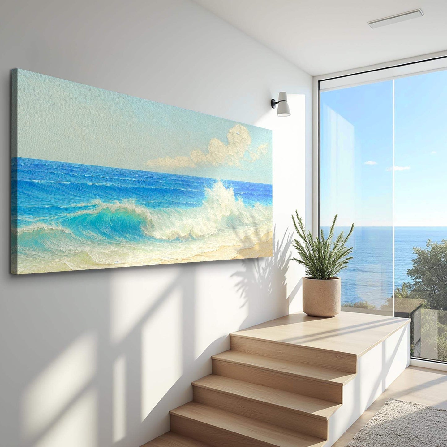Serene Ocean Wave Coastal Wall Art XIII - Tailored Canvases - Flyclothing LLC