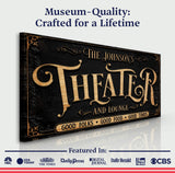 Personalized Theater Sign III - Tailored Canvases - Flyclothing LLC