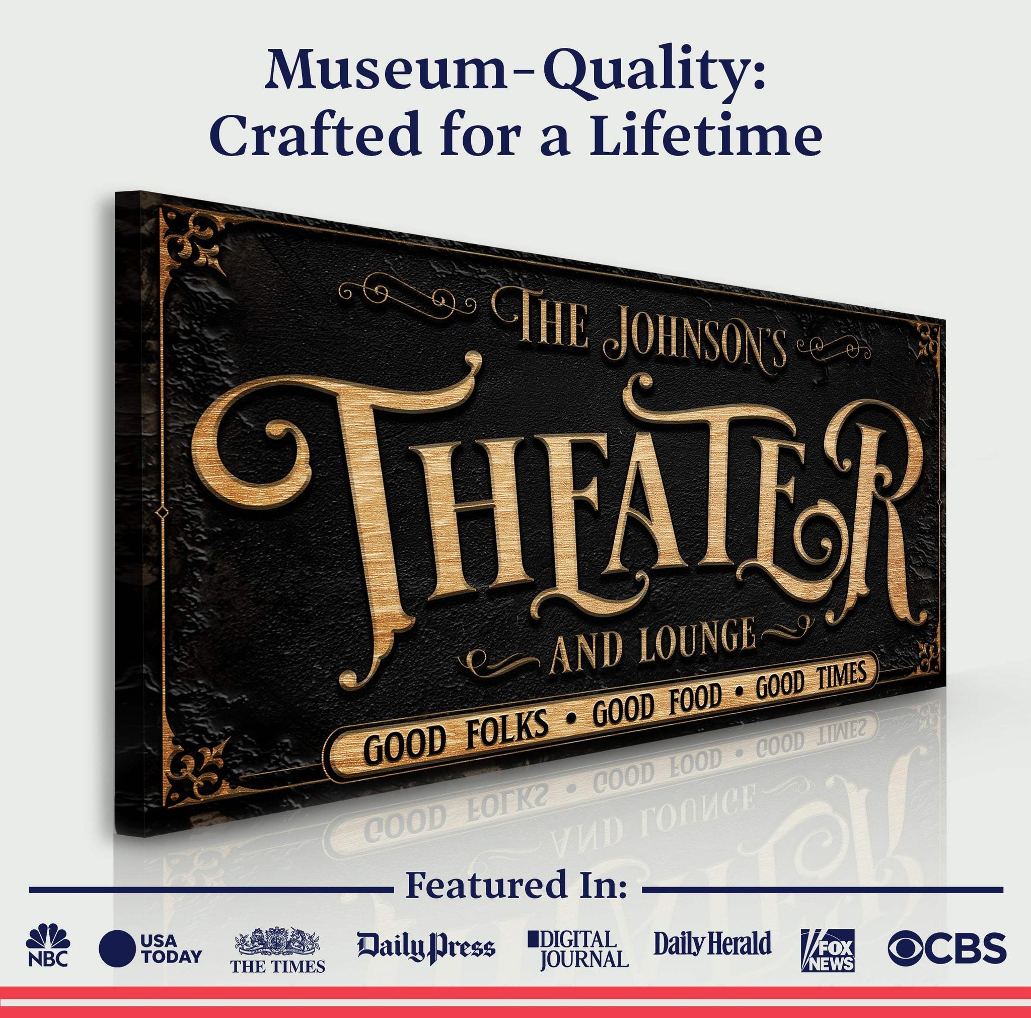 Personalized Theater Sign III - Tailored Canvases - Flyclothing LLC