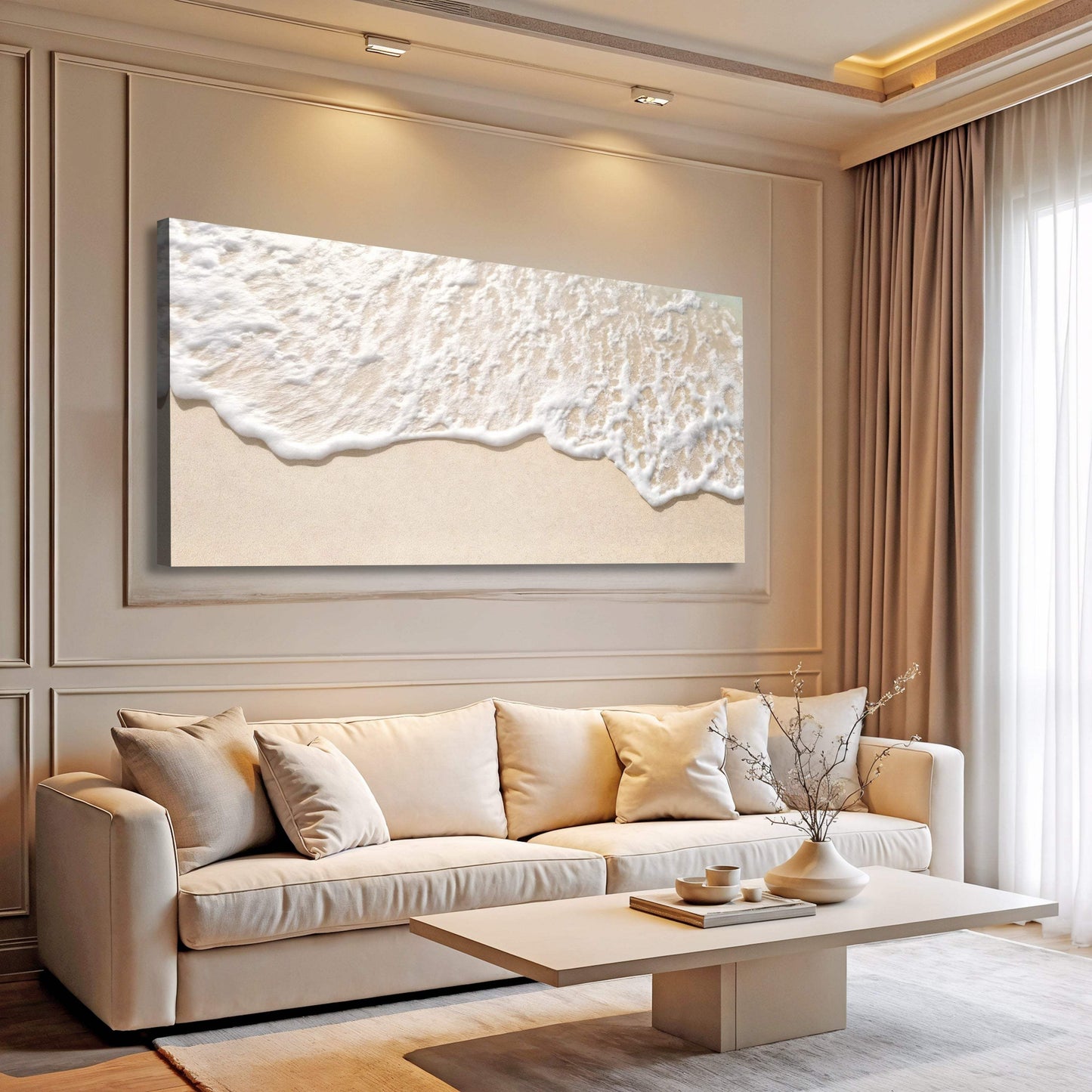 Sandy Waves Wall Art II - Tailored Canvases - Flyclothing LLC