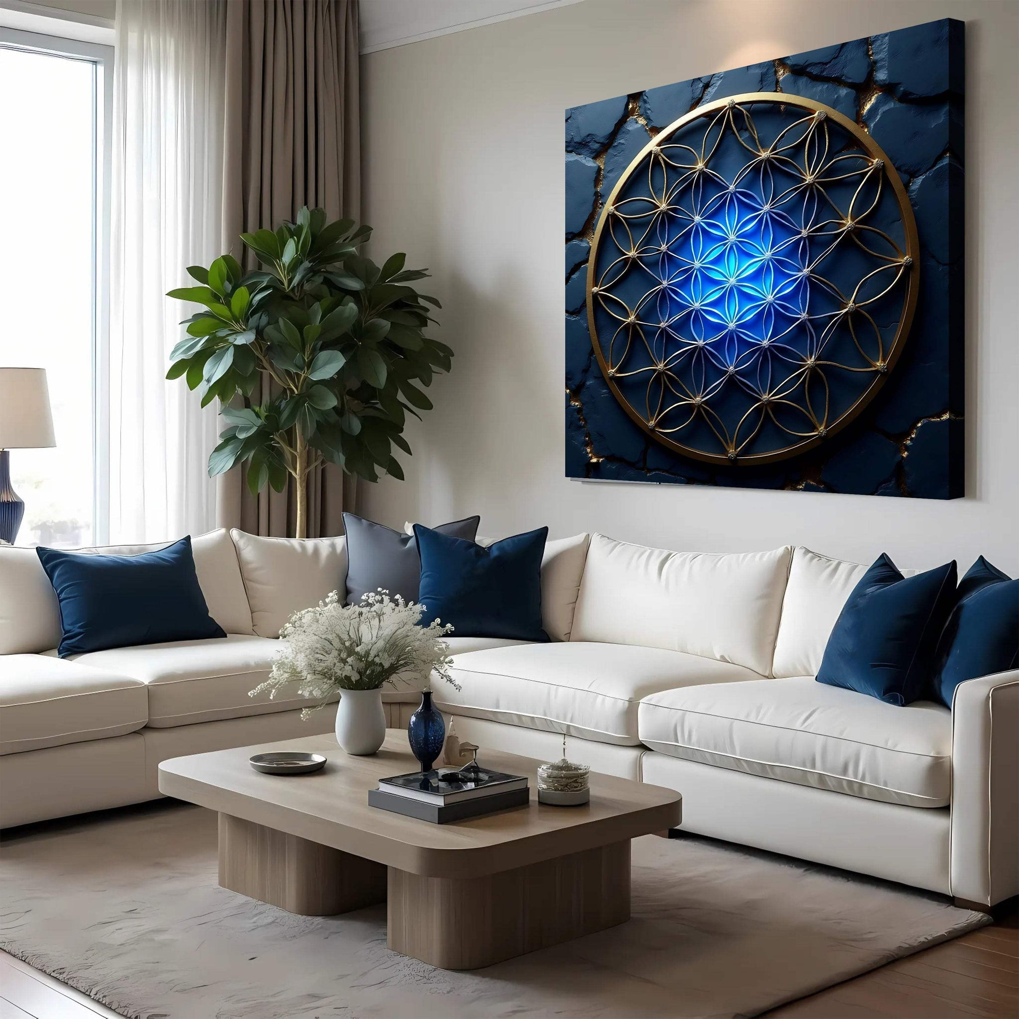 Flower Of Life Wall Art II - Tailored Canvases - Flyclothing LLC