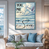 You Me and the Sea Coastal Sign IV - Tailored Canvases - Flyclothing LLC