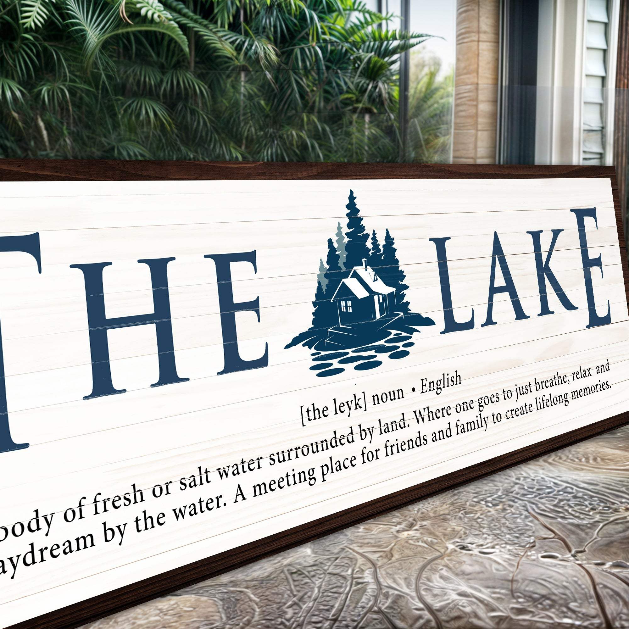 The Definition of Lake Sign II - Tailored Canvases - Flyclothing LLC
