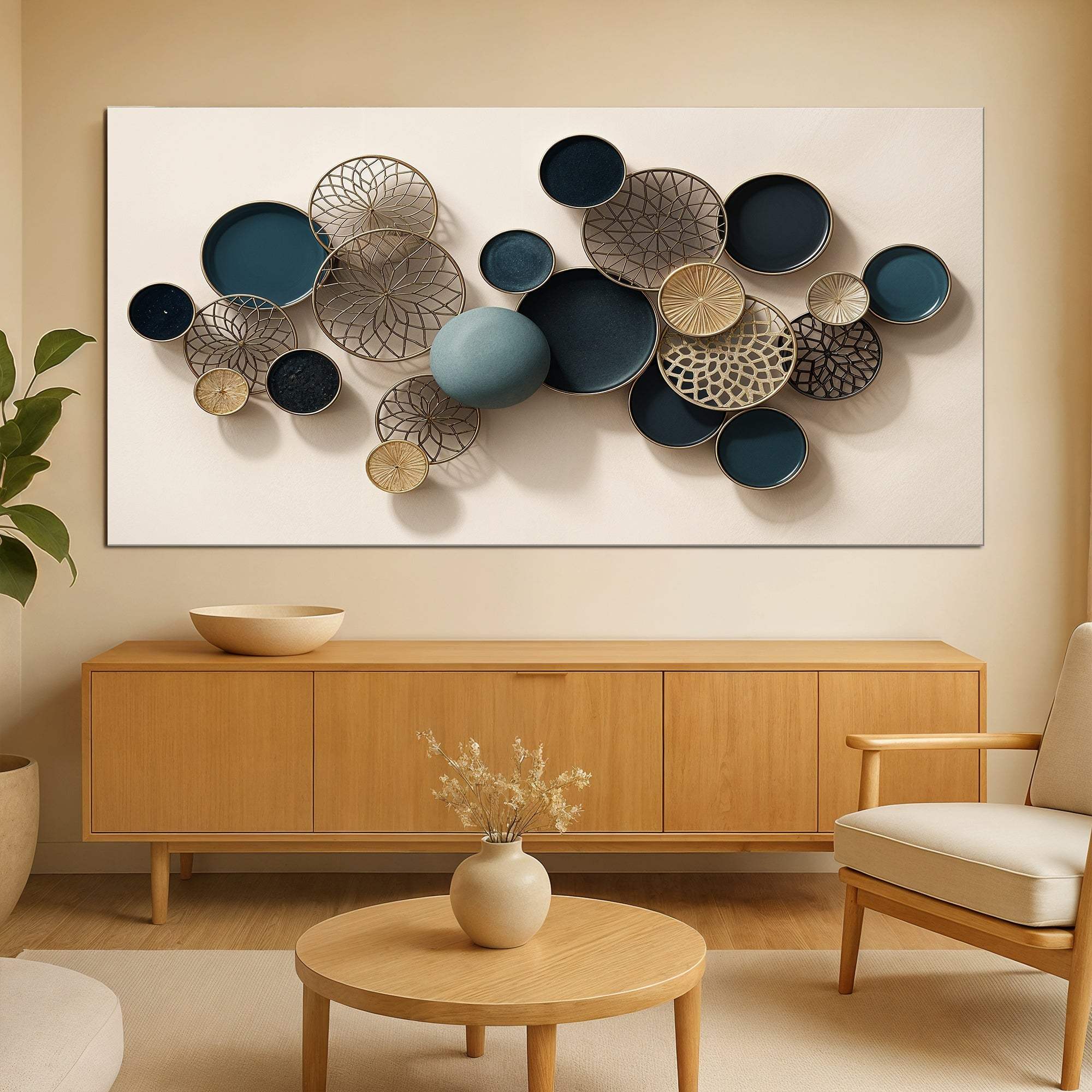 Lotus Leaf Abstract Wall Art - Tailored Canvases - Flyclothing LLC