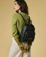 Martina (black) - Italian calf leather women's backpack