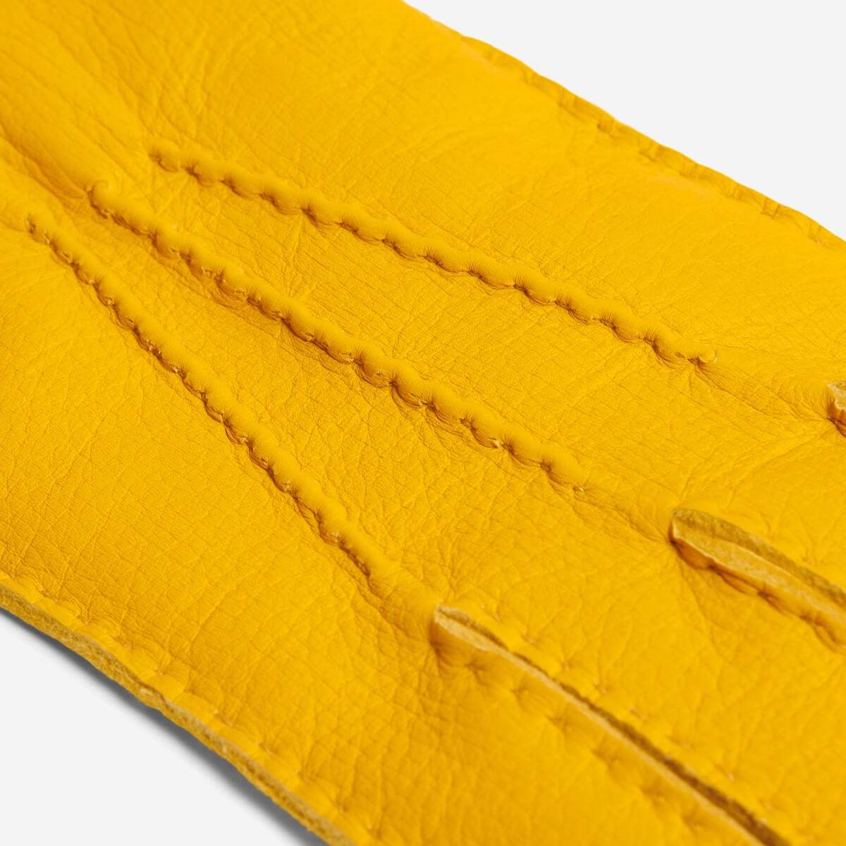 Matteo (yellow) - Italian gloves made of American deerskin leather with cashmere lining